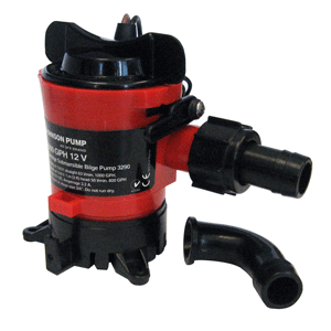 Johnson Pump 1000 Gph Bilge Pump 3/4" 12v Dura Ports