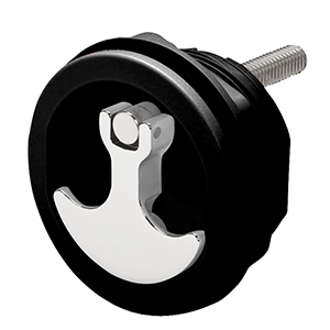Whitecap Compression Handle Cp Zamac/black Nylon No Lock