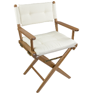 Whitecap Teak Director's Chair With Cream Cushion