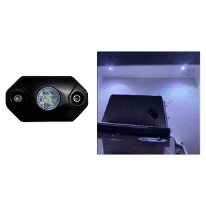 Black Oak Rock / Accent Light White Led Black Housing