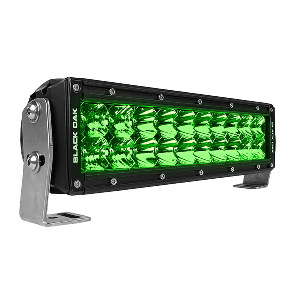 Black Oak 10" Hog Hunting  Green Led Double Row Light Bar
