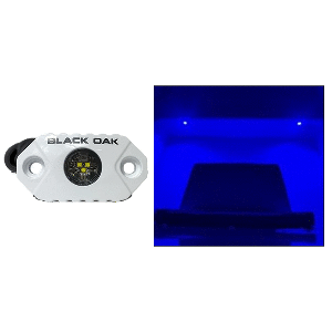 Black Oak Marine Accent Light Blue Led White Housing