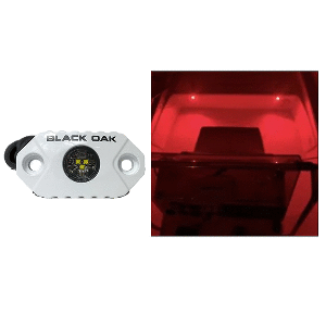 Black Oak Marine Accent Light Red Led White Housing