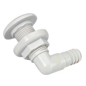 Johnson Pump Thru Hull 3/4" 90 White