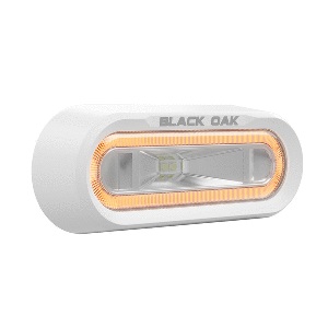 Black Oak White Housing Amber Led Bracket Mount