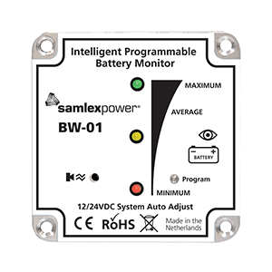 Samlex Bw-01 Battery Monitor 12 Or 24v Programmable