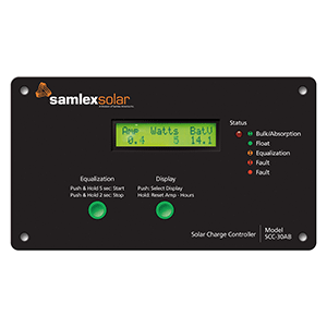 Samlex Scc-30ab Flush Mount Solar Charge Controller 30